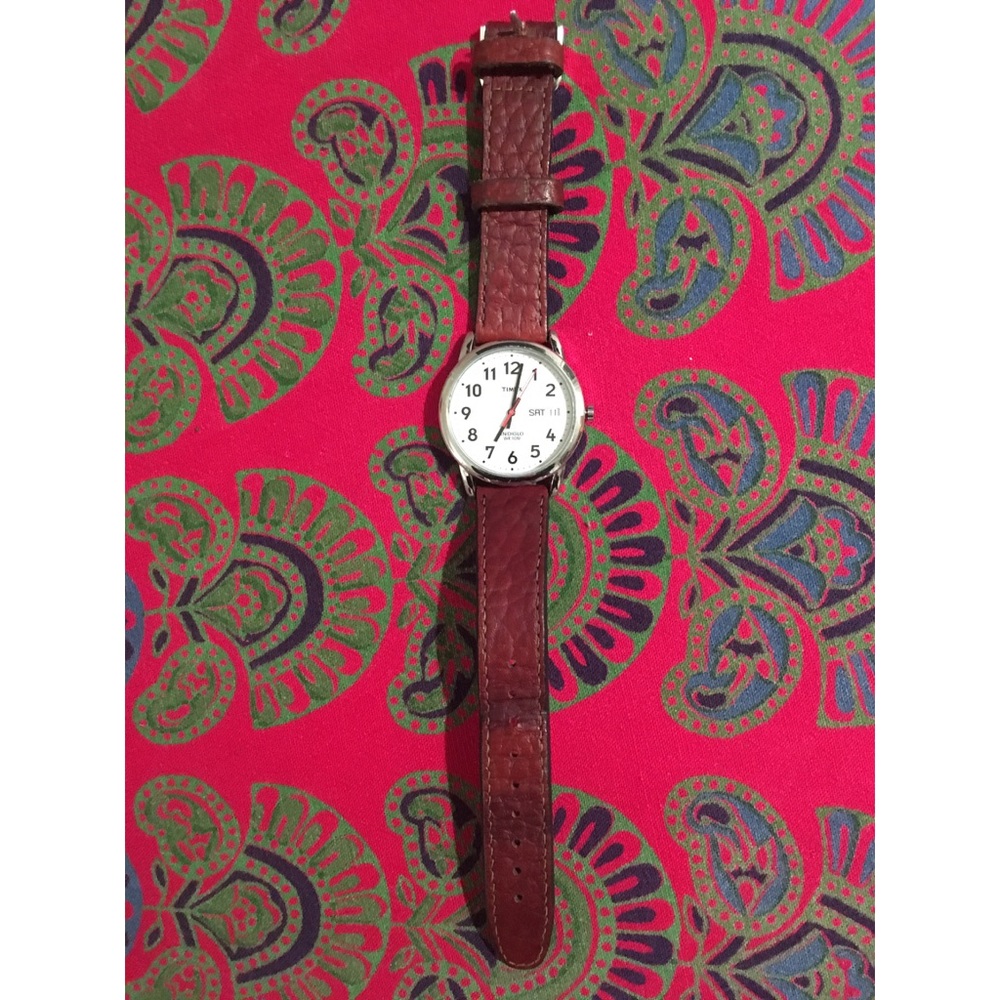 Timex Watch with Leather Band